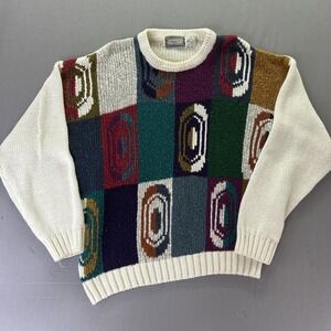 Vintage Concrete Mix Coogi Style Cosby Color Block Sweater Size Medium Hong Kong